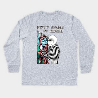 Fifty Shades of Skull Kids Long Sleeve T-Shirt